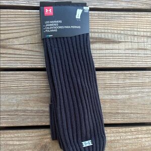 Under Armour Men's Black Ribbed Leg Warmers - Knit Sleeve